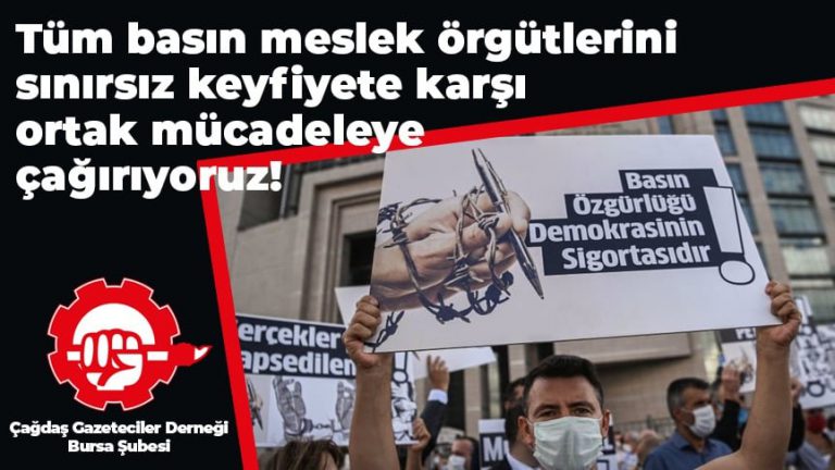 Basın Meslek Örgütlerini Mücadeleye Çağırıyoruz
