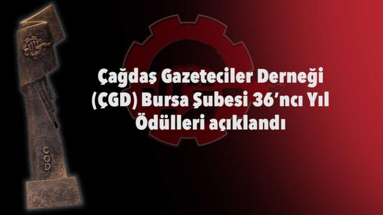 ÇGD Bursa Şubesi 36’ncı yıl ödülleri açıklandı